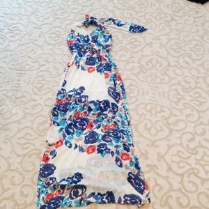 Halter maxi dress.